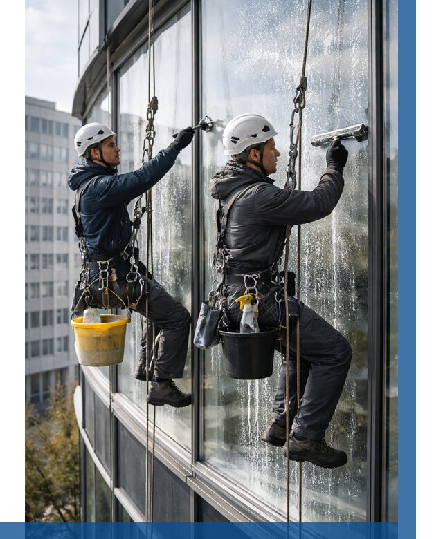 Мойка панорамных окон в Людинове от 356 р. заказать у ВЫСОТНИК-Люд