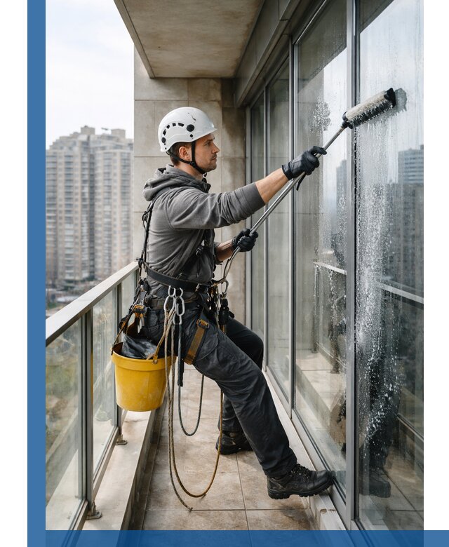 Профессиональная мойка балконного остекления в Людинове