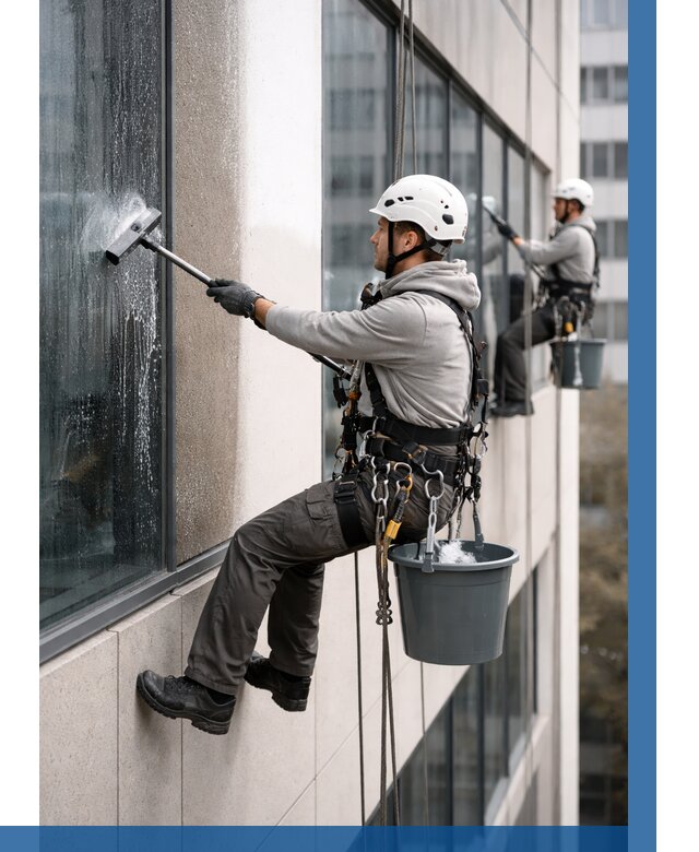 Мойка фасадов зданий в Людинове под ключ от 356 р. | ВЫСОТНИК-Люд