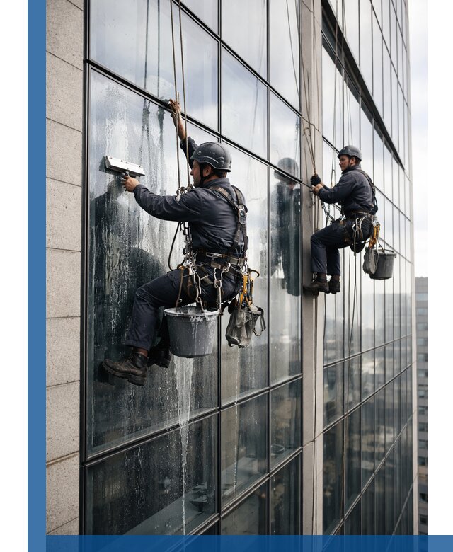 Профессиональная мойка стеклянных фасадов зданий в Людинове