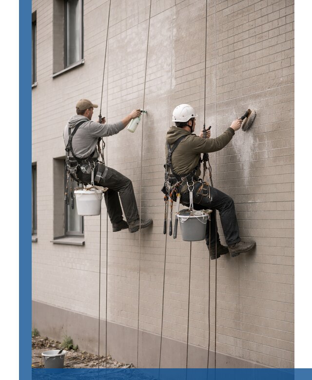 Удаление высолов с фасада зданий в Людинове без повреждений и следов