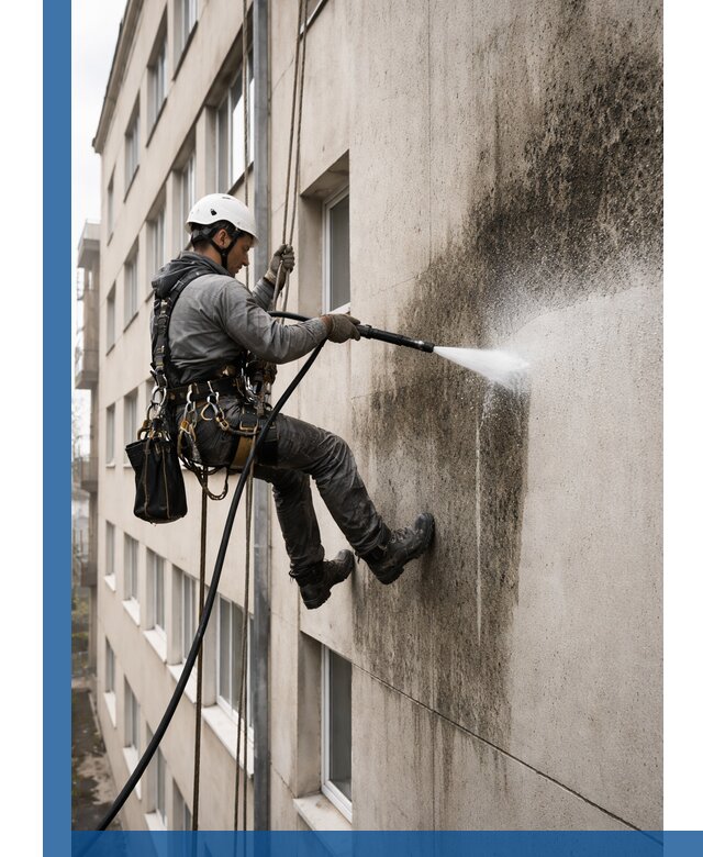 Профессиональная очистка фасадов от плесени в Людинове