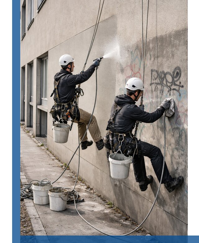 Антиграффити покрытие фасада с защитой от надписей в Людинове