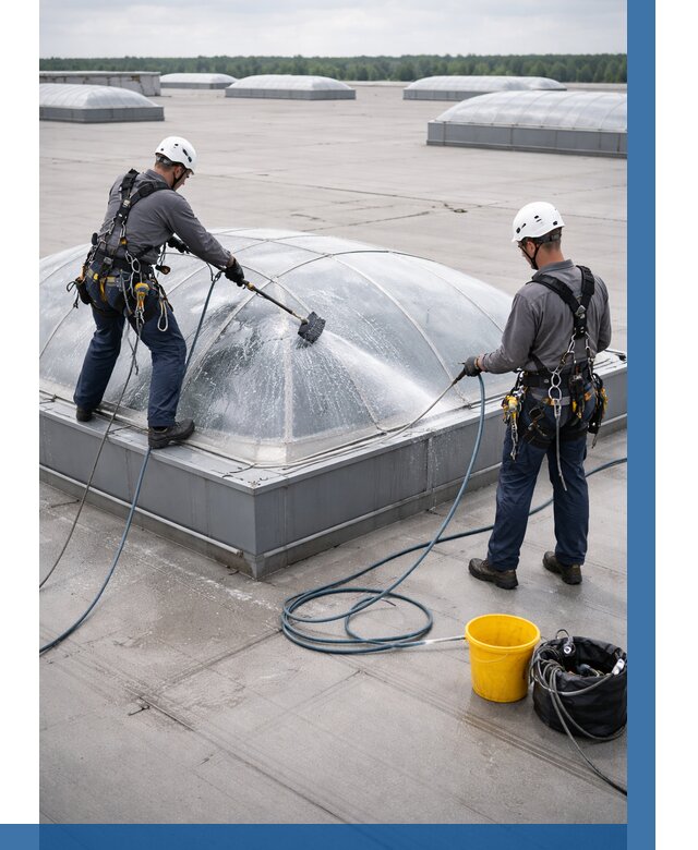 Мойка зенитных фонарей в Людинове, заказать от 4580 р. | ВЫСОТНИК-Люд