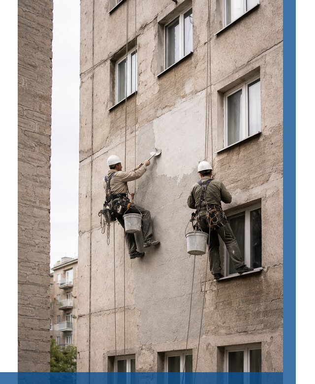 Косметический ремонт фасада в Людинове от 1120 р. | ВЫСОТНИК-Люд