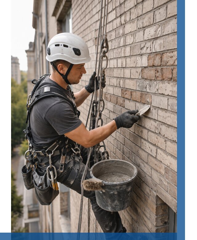 Ремонт кирпичной кладки фасада в Людинове от 1832 р. | ВЫСОТНИК-Люд