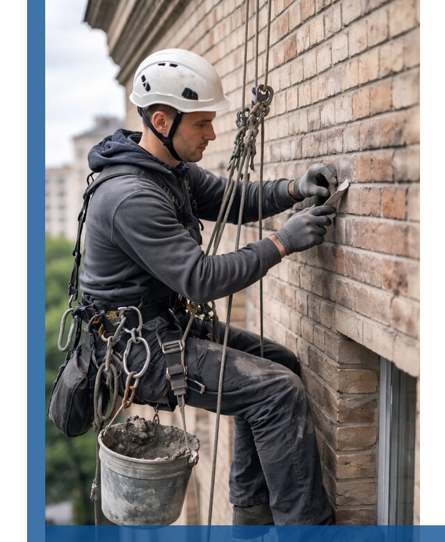 Качественный ремонт кирпичной кладки фасада в Людинове с гарантией