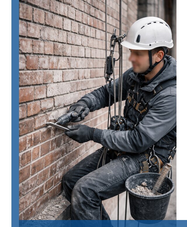 Расшивка кирпичных швов фасадов и стен, ремонт в Людинове