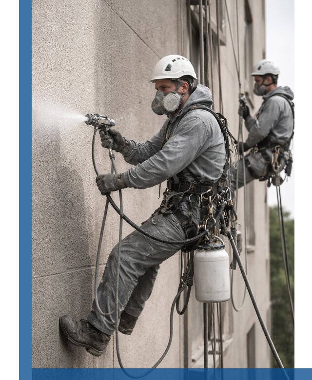 Безвоздушная покраска фасадов зданий в Людинове профессионально