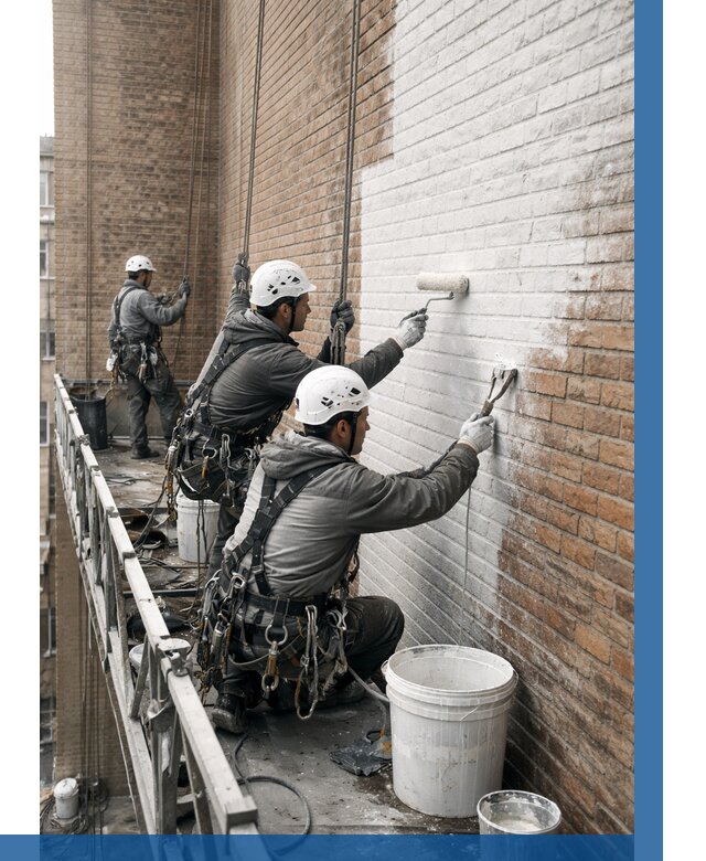 Покраска кирпичного фасада в Людинове от 356 р. | ВЫСОТНИК-Люд