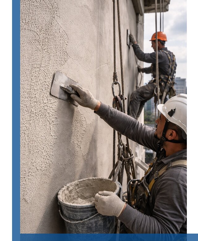 Декоративная штукатурка фасада с утеплением и защитой в Людинове