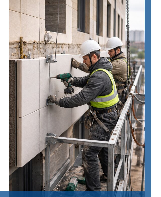 Монтаж фасадных термопанелей в Людинове от 1527 р. | ВЫСОТНИК-Люд