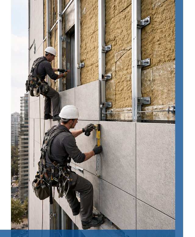 Монтаж вентилируемого фасада в Людинове от 3562 р. | ВЫСОТНИК-Люд