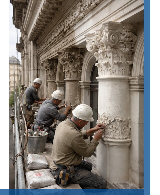 Реставрация фасадной лепнины в Людинове от 2545 р. | ВЫСОТНИК-Люд