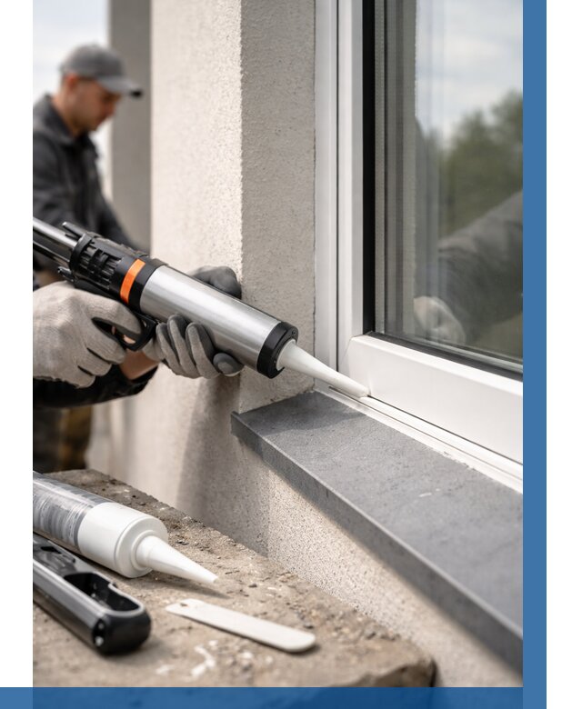 Герметизация монтажных швов окон в Людинове от 662 р. | ВЫСОТНИК-Люд