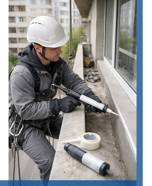 Герметизация швов лоджии в Людинове от 4580 р. | ВЫСОТНИК-Люд