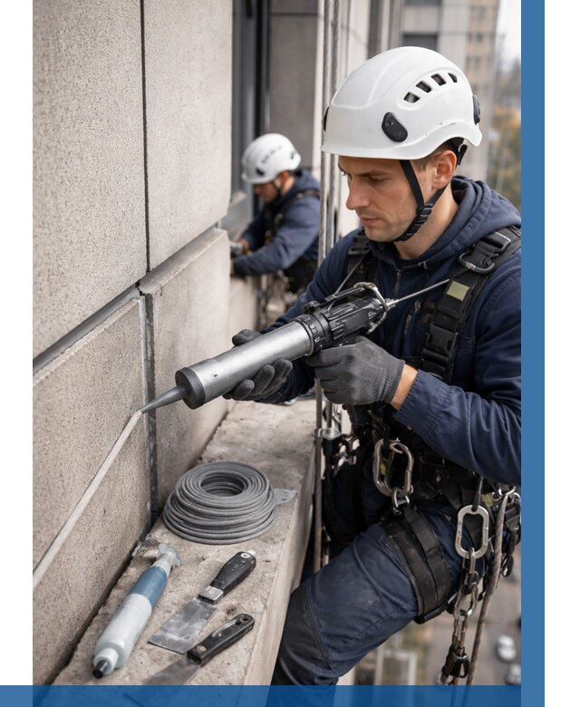 Герметизация деформационных швов фасада в Людинове от 712 | ВЫСОТНИК-Люд