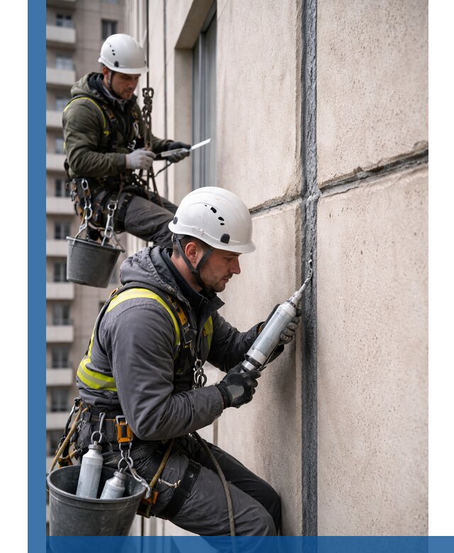 Герметизация деформационных швов фасада в Людинове качественно