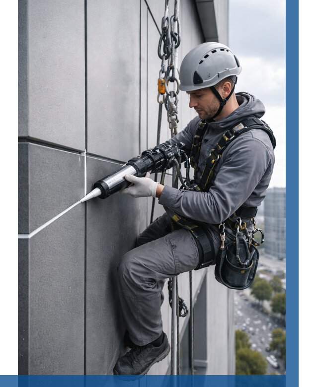 Герметизация стыков фасадных панелей в Людинове от 6616 р.| ВЫСОТНИК-Люд