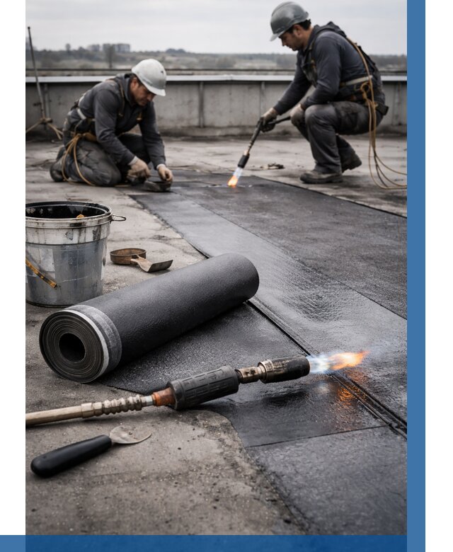 Ремонт рулонной кровли в Людинове от 662 р. | ВЫСОТНИК-Люд