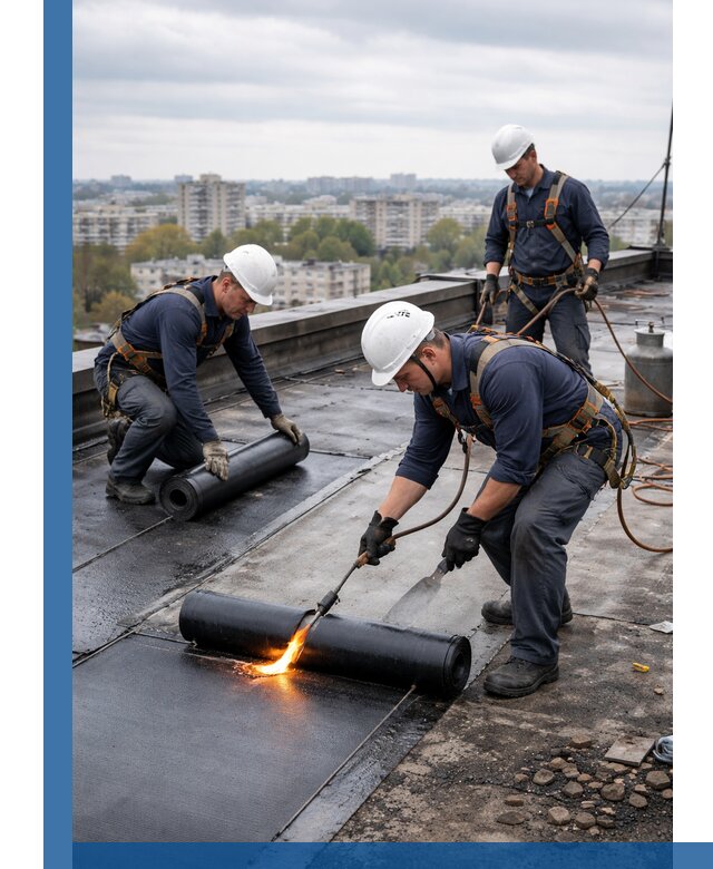 Ремонт наплавляемой кровли в Людинове качественно и надежно
