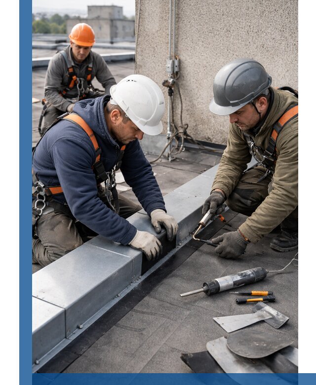 Ремонт кровельных примыканий в Людинове профессионально