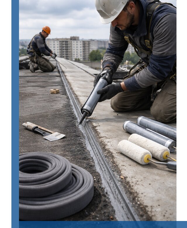 Герметизация швов кровли в Людинове с гарантией герметичности