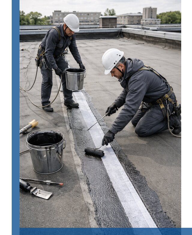 Гидроизоляция кровли мастикой в Людинове надежная защита