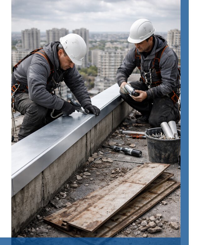 Замена парапетных крышек под ключ в Людинове от 1221 р. | ВЫСОТНИК-Люд