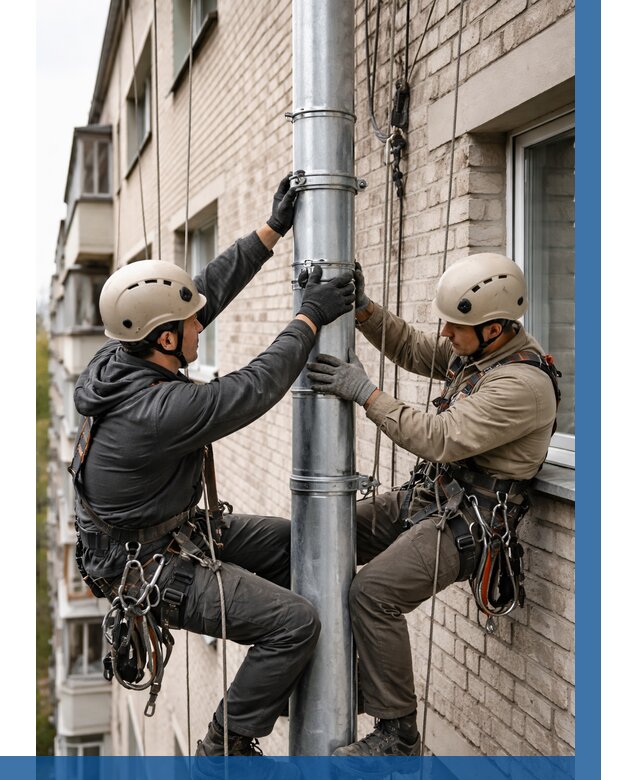 Замена водосточных труб в Людинове от 6616 р. | ВЫСОТНИК-Люд