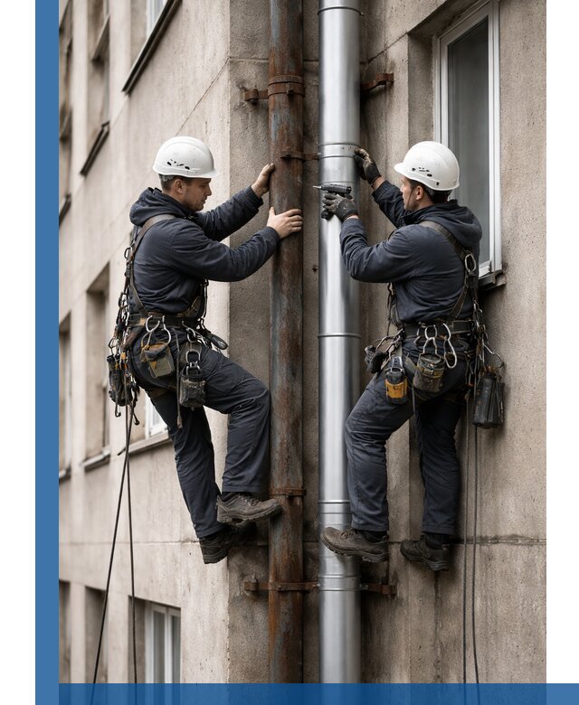 Замена водосточных труб в Людинове: монтаж и демонтаж под ключ