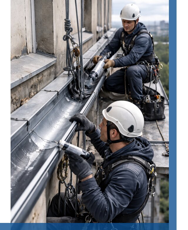 Ремонт водосточных желобов в Людинове от 6616 р. | ВЫСОТНИК-Люд