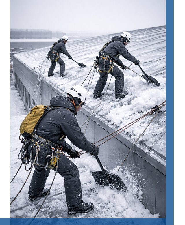 Очистка навесов от снега в Людинове от 4580 р. | ВЫСОТНИК-Люд