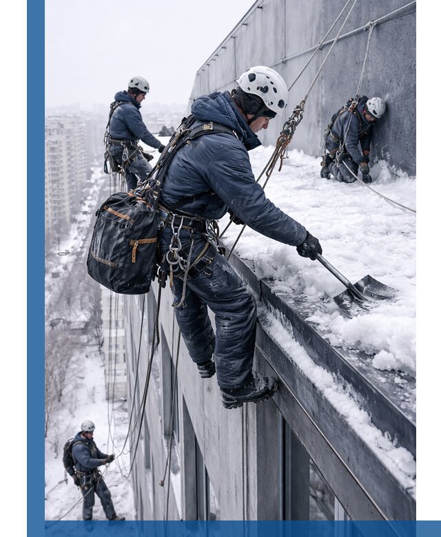 Абонентское обслуживание кровли зимой в Людинове регулярный уход