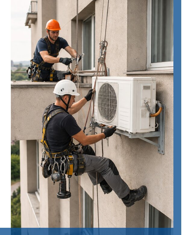 Монтаж внешнего блока кондиционера в Людинове от 6616 р. | ВЫСОТНИК-Люд