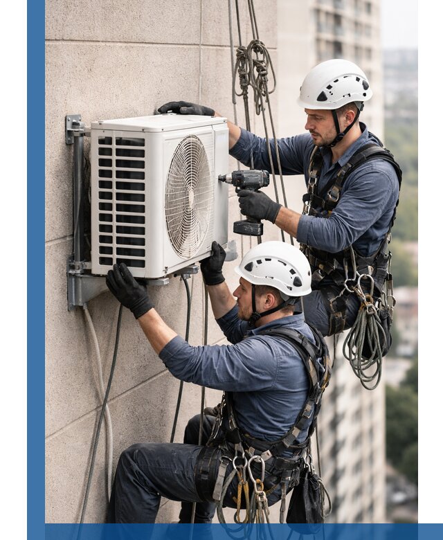 Монтаж внешнего блока кондиционера в Людинове установка и крепление