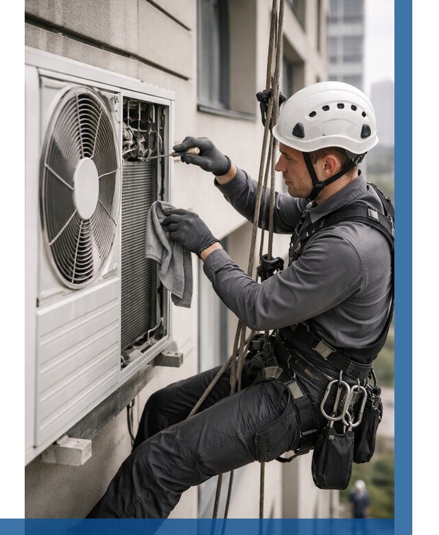 Обслуживание внешнего блока кондиционера в Людинове от 2748 р.ВЫСОТНИК-Люд