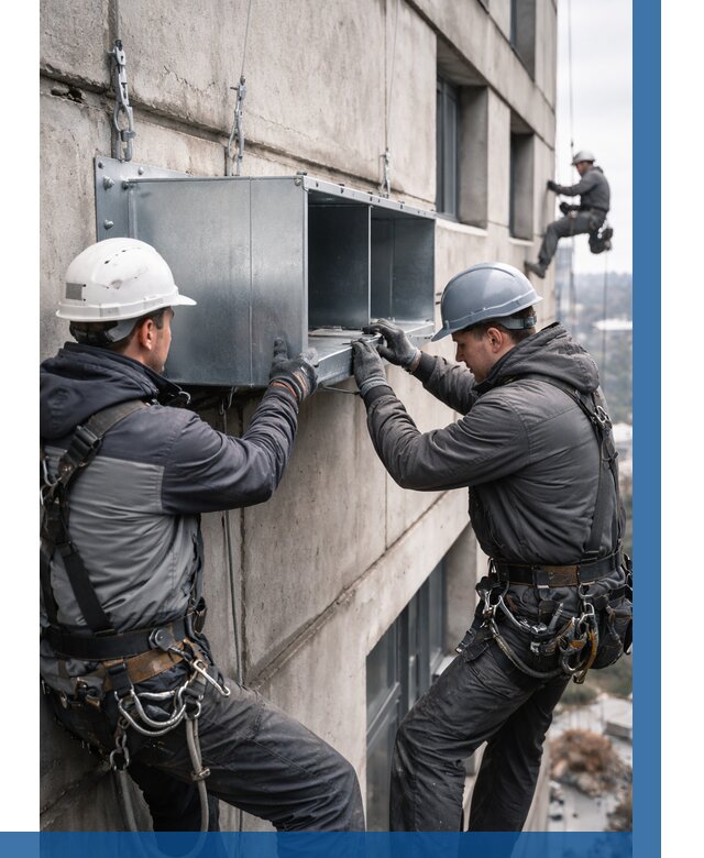 Монтаж вентиляционных коробов в Людинове от 3053 р. | ВЫСОТНИК-Люд