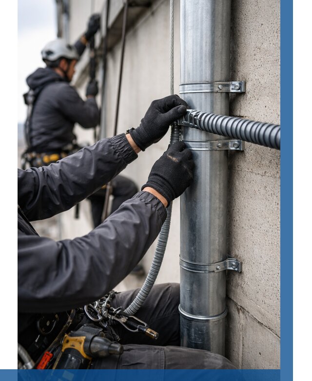 Монтаж гофры для кабеля в Людинове от 305 р. | ВЫСОТНИК-Люд