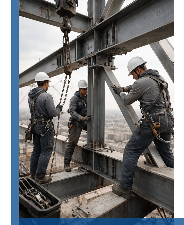 Профессиональный монтаж металлоконструкций на высоте в Людинове