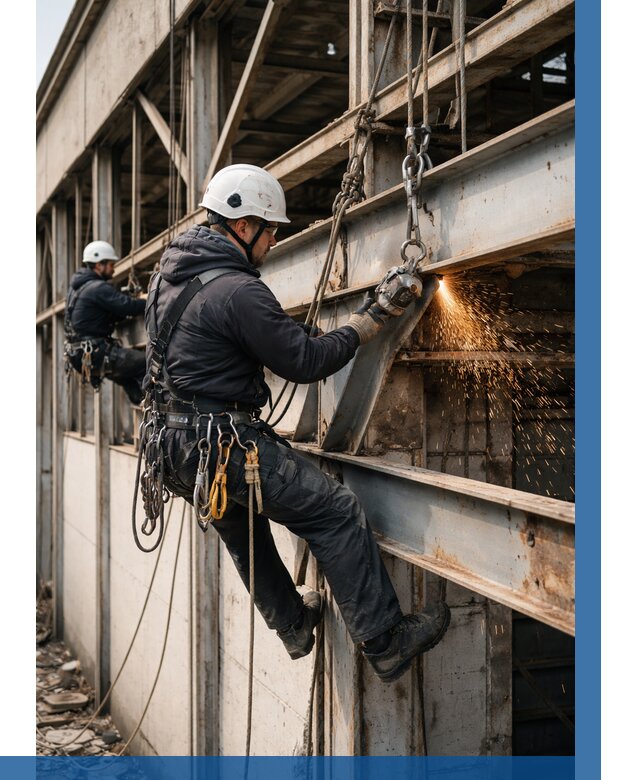 Демонтаж металлоконструкций на высоте в Людинове от 6616р. |ВЫСОТНИК-Люд