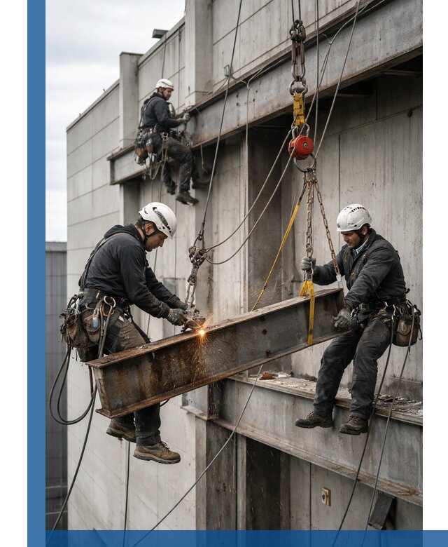 Демонтаж металлоконструкций на высоте в Людинове под ключ