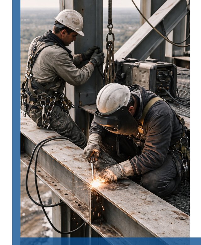 Высотные сварочные работы в Людинове для промышленных объектов