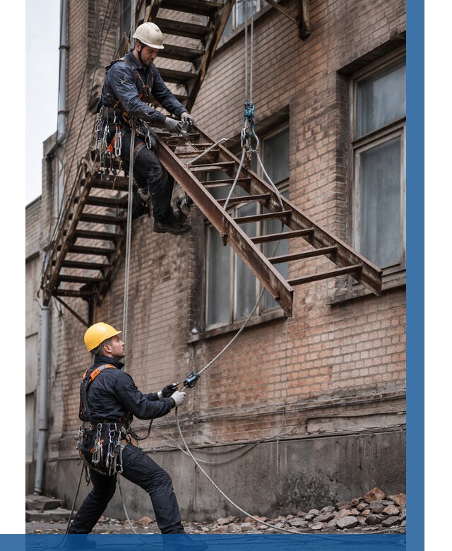 Демонтаж пожарной лестницы в Людинове от 12214 р. | ВЫСОТНИК-Люд