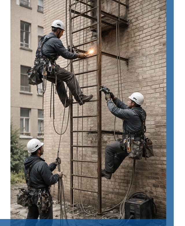 Ремонт пожарной лестницы в Людинове от 7634 р. | ВЫСОТНИК-Люд