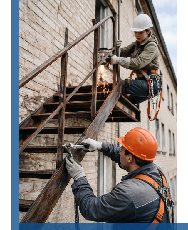 Ремонт и восстановление пожарных лестниц с выездом в Людинове