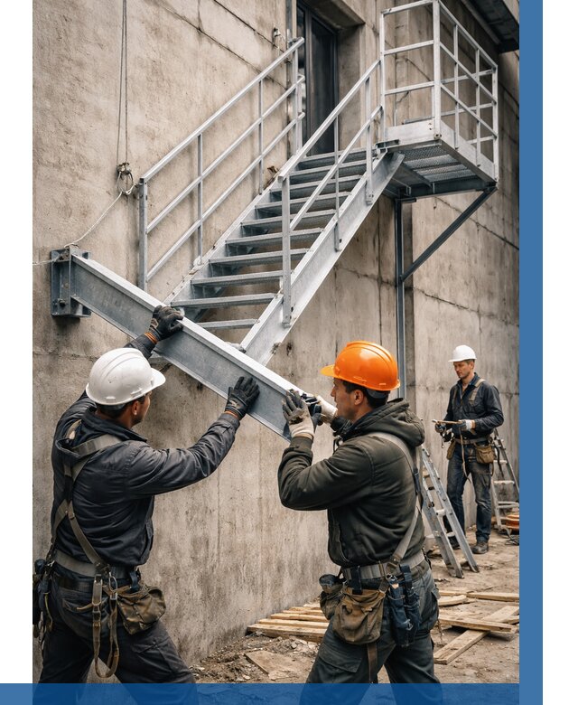 Монтаж металлических лестниц в Людинове от 15267 р. | ВЫСОТНИК-Люд