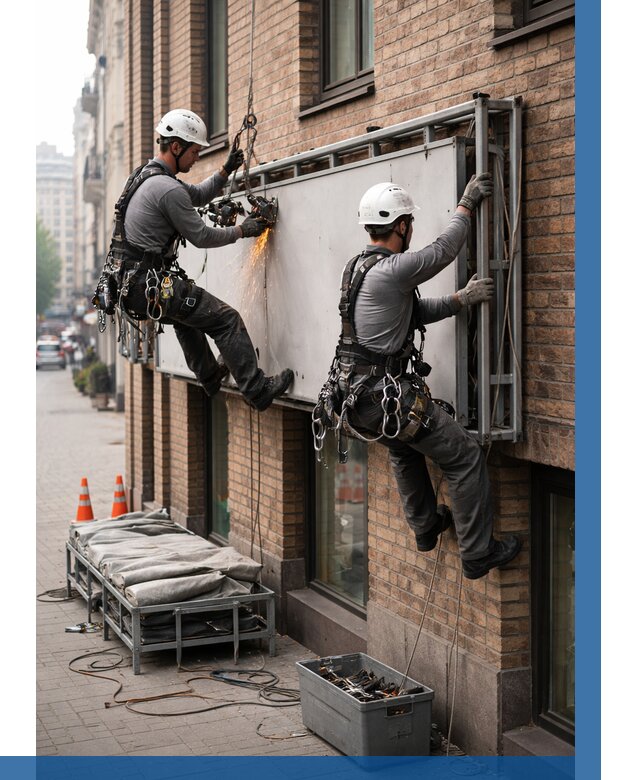 Демонтаж рекламной вывески в Людинове от 6616 р. | ВЫСОТНИК-Люд