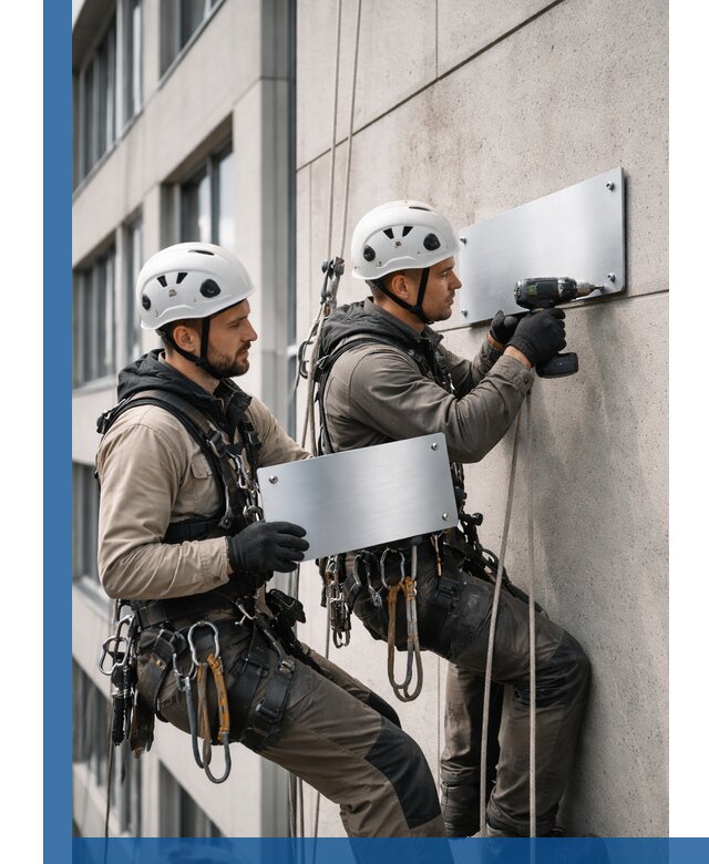 Монтаж табличек и указателей в Людинове для зданий и сооружений