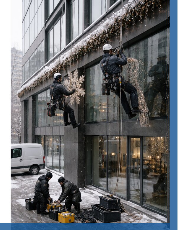 Демонтаж новогоднего оформления в Людинове от 5598 р. | ВЫСОТНИК-Люд